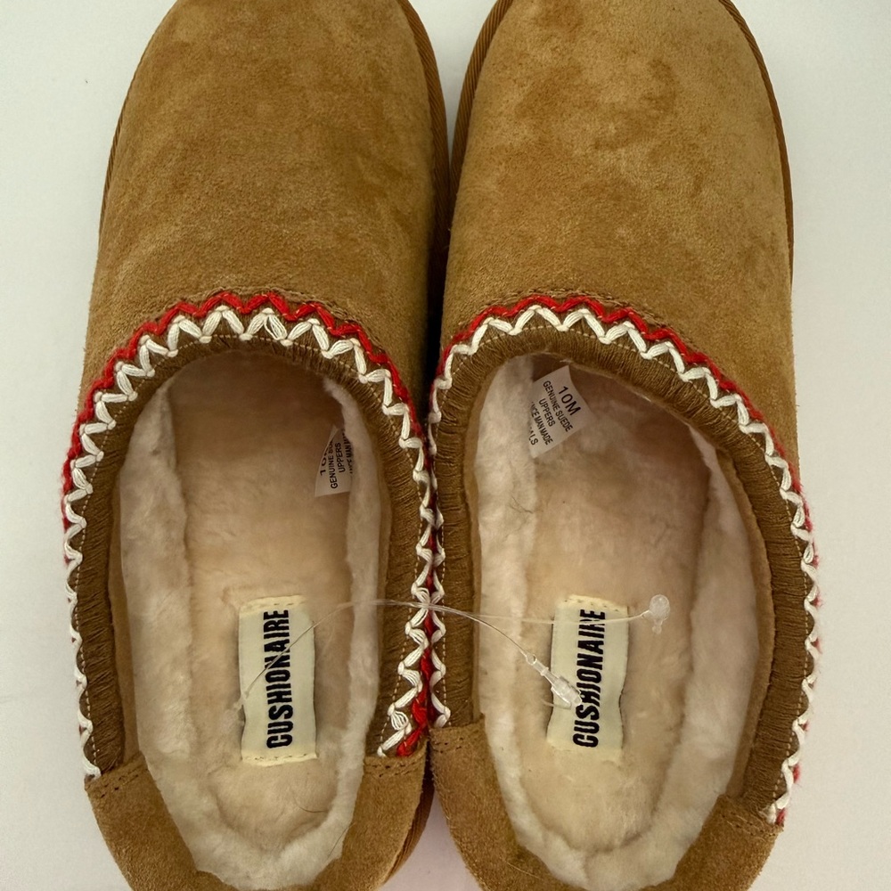 Cozy Keto Tan Genuine Suede Camel Slippers Slipper Clog Shoes for Women - Picture 3 of 9